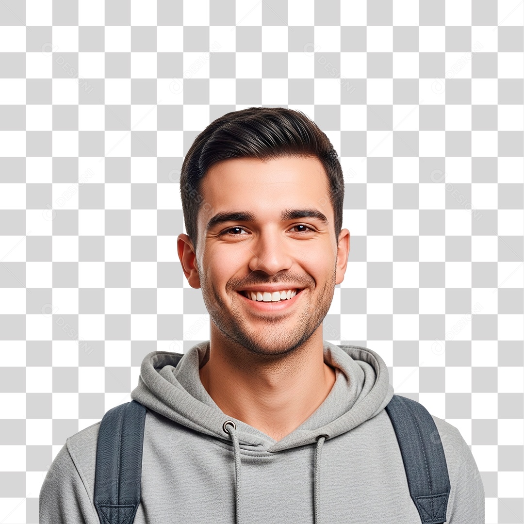 Estudante Sorridente PNG Transparente