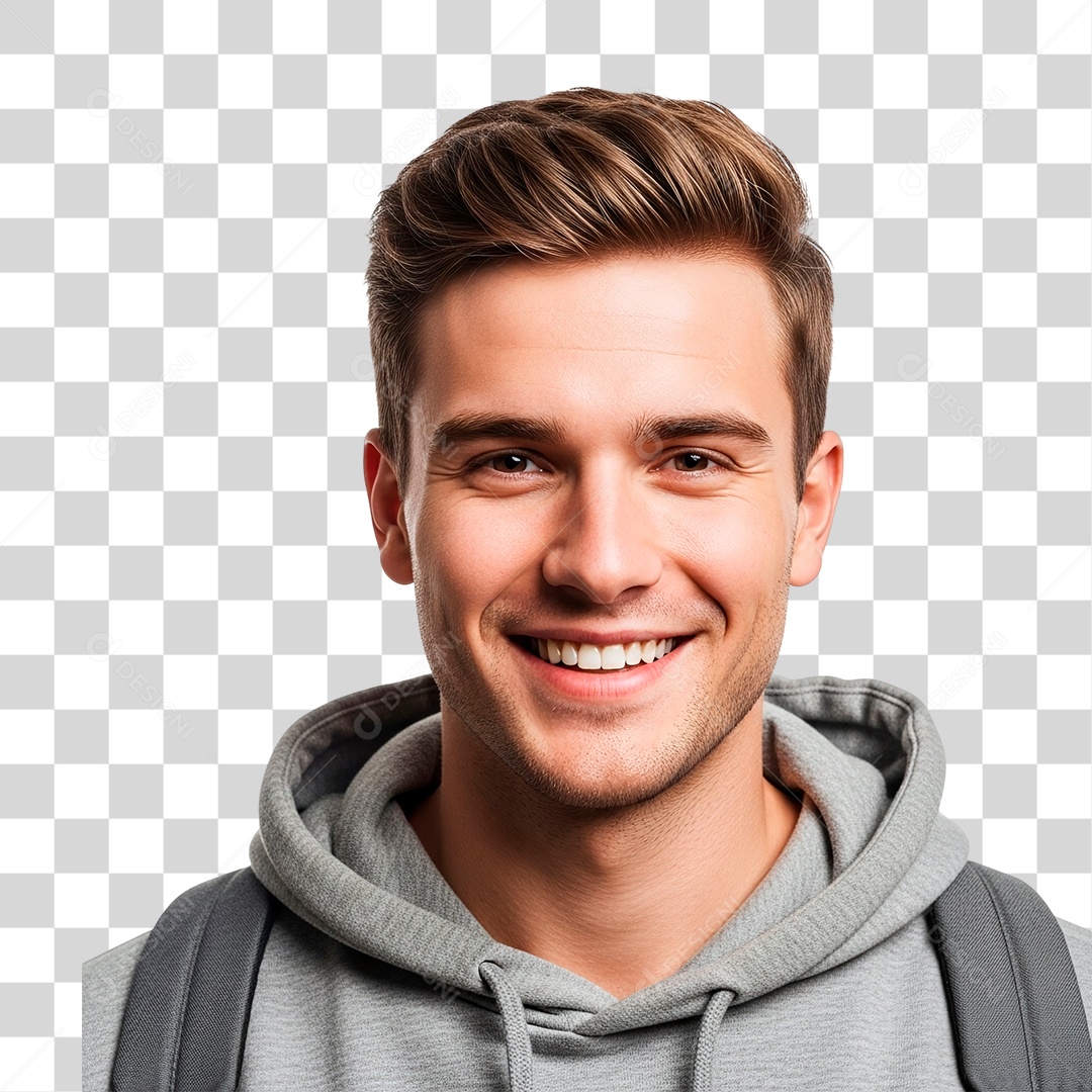 Estudante Sorridente PNG Transparente