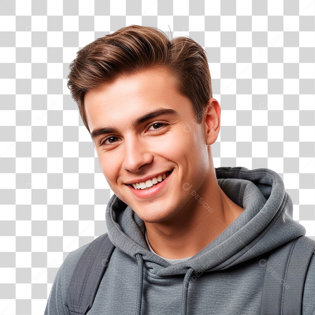 Estudante Sorridente PNG Transparente