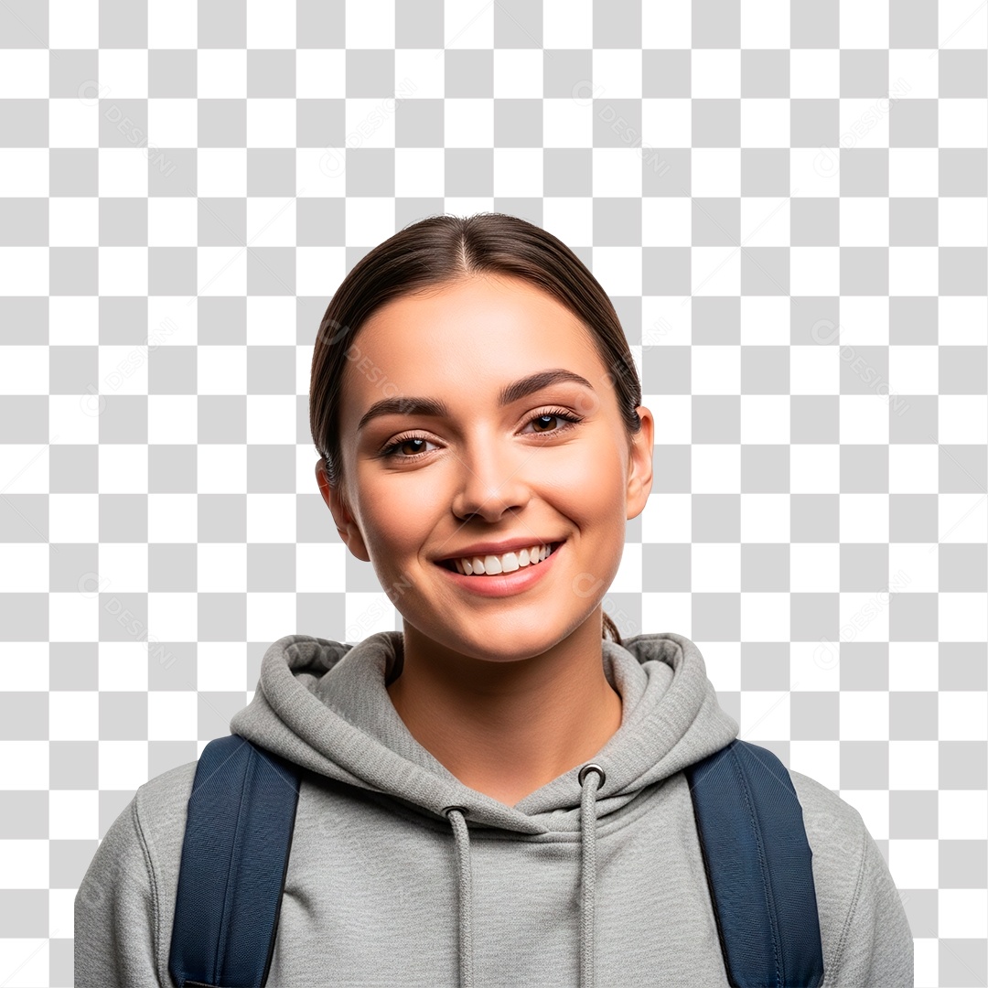Estudante Sorridente PNG Transparente