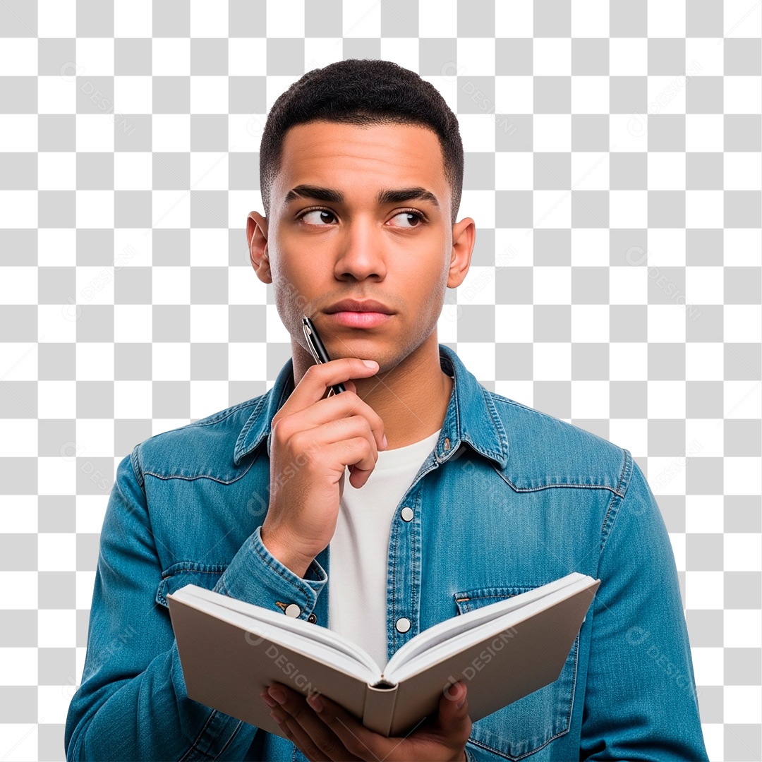 Estudante Segurando Livros PNG Transparente