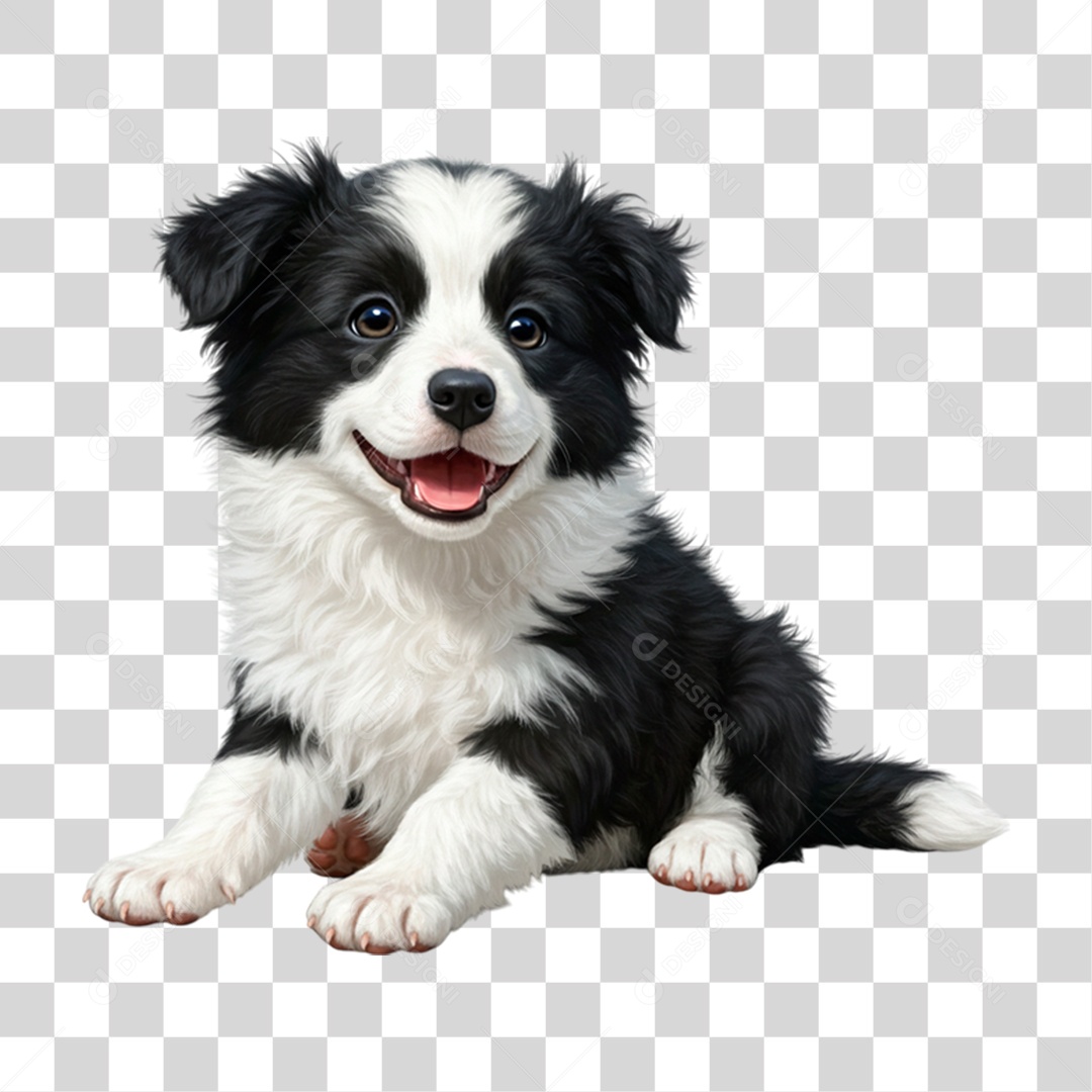 Filhote de Border Collie PNG Transparente