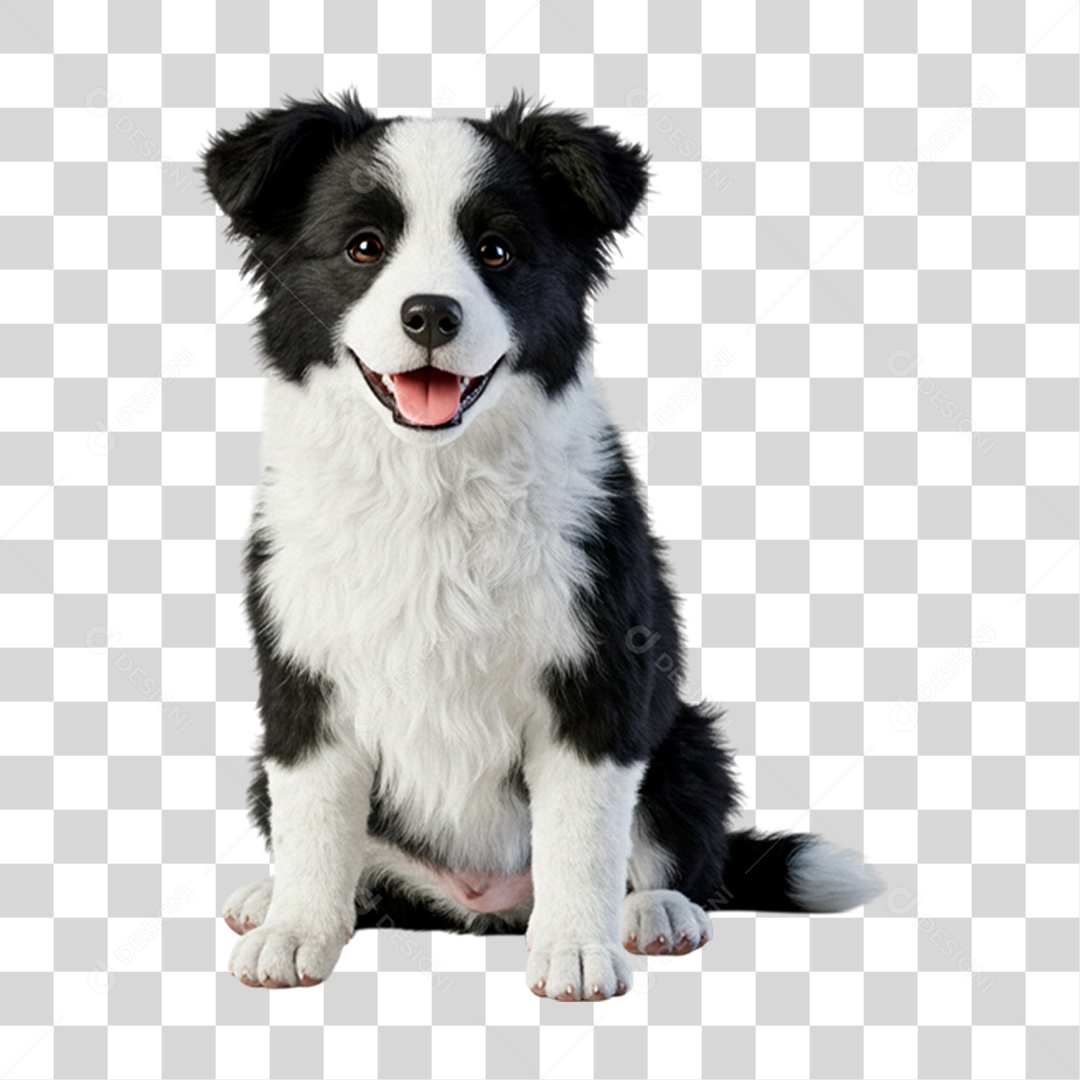 Filhote de Border Collie PNG Transparente
