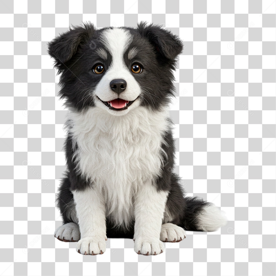 Filhote de Border Collie PNG Transparente