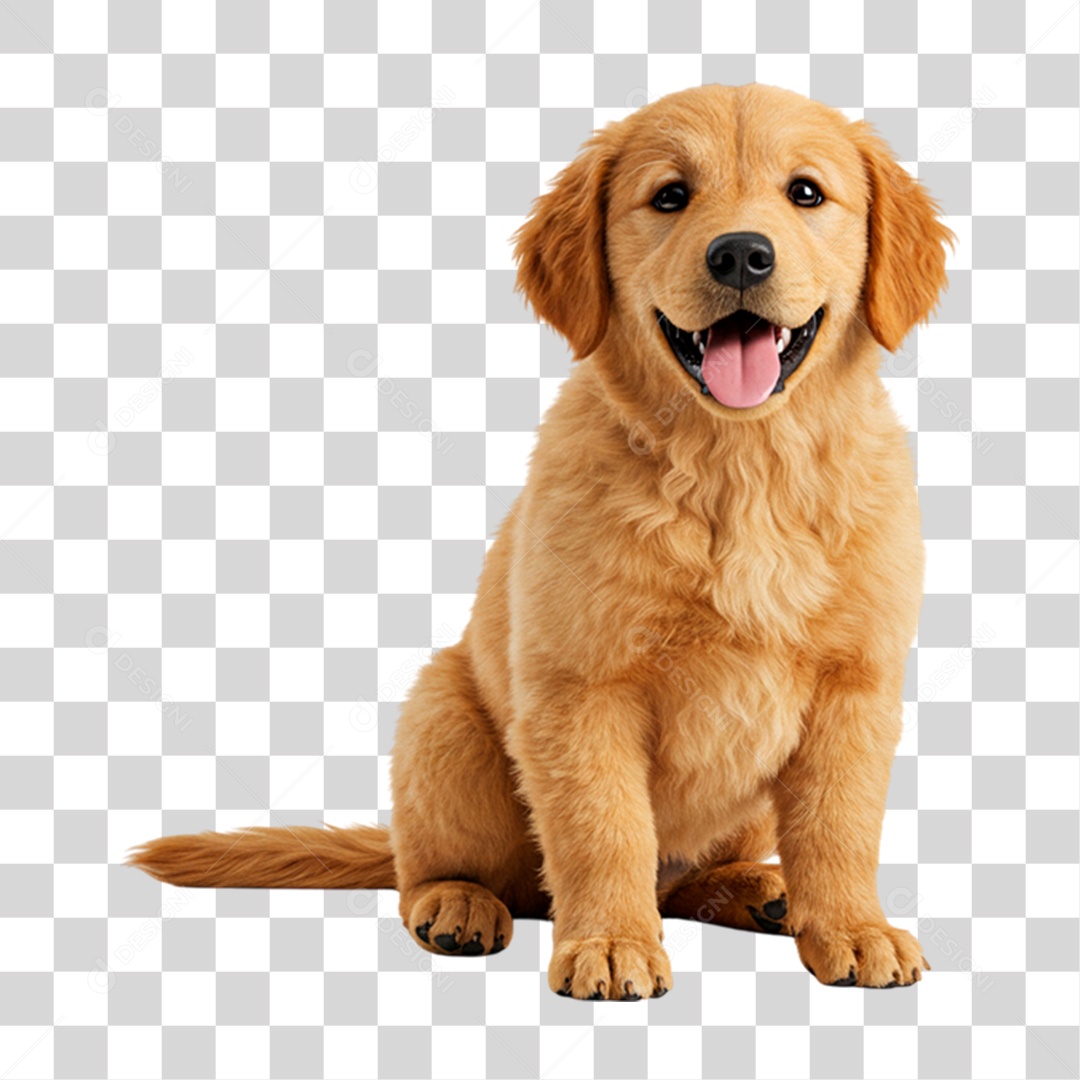 Cão Golden Retriever PNG Transparente