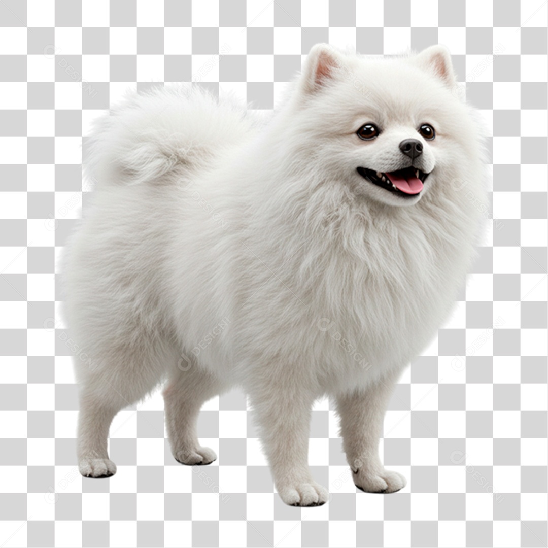 Lindo Cachorro Branco PNG Transparente