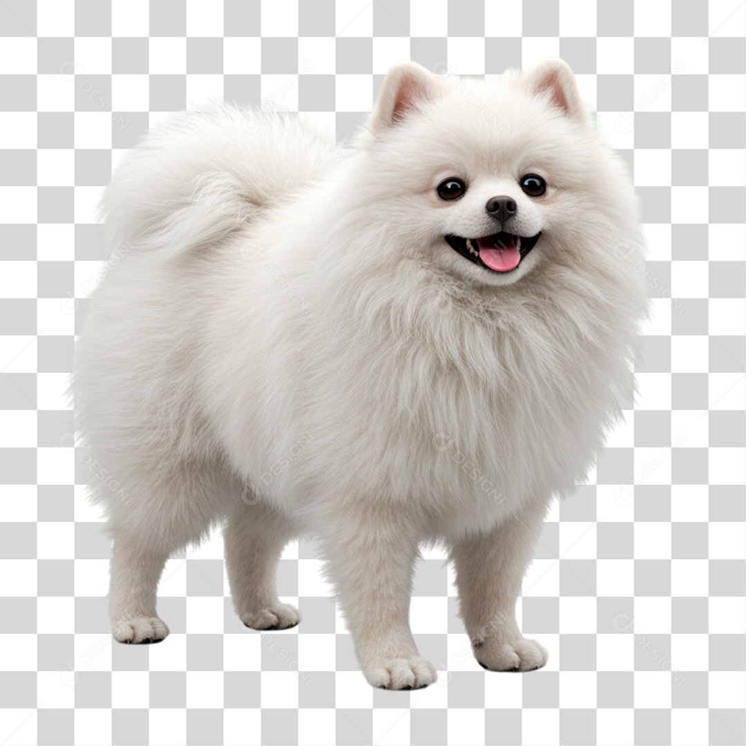 Lindo Cachorro Branco PNG Transparente