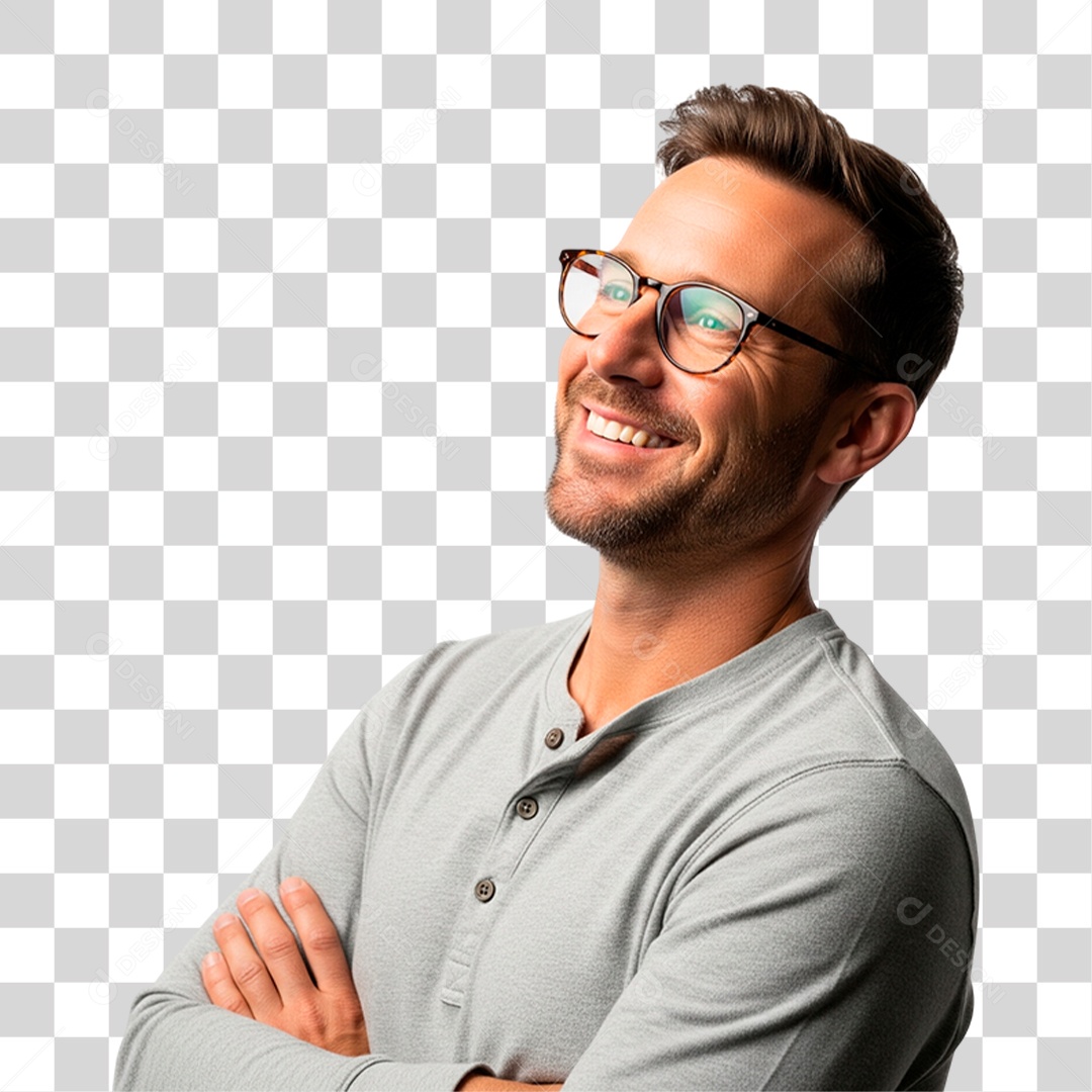 Homem Sorridente PNG Transparente