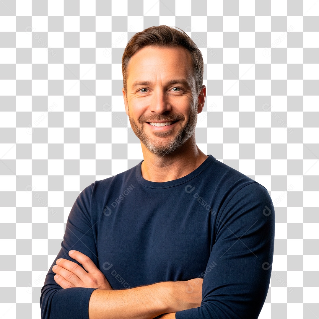 Homem Sorridente PNG Transparente