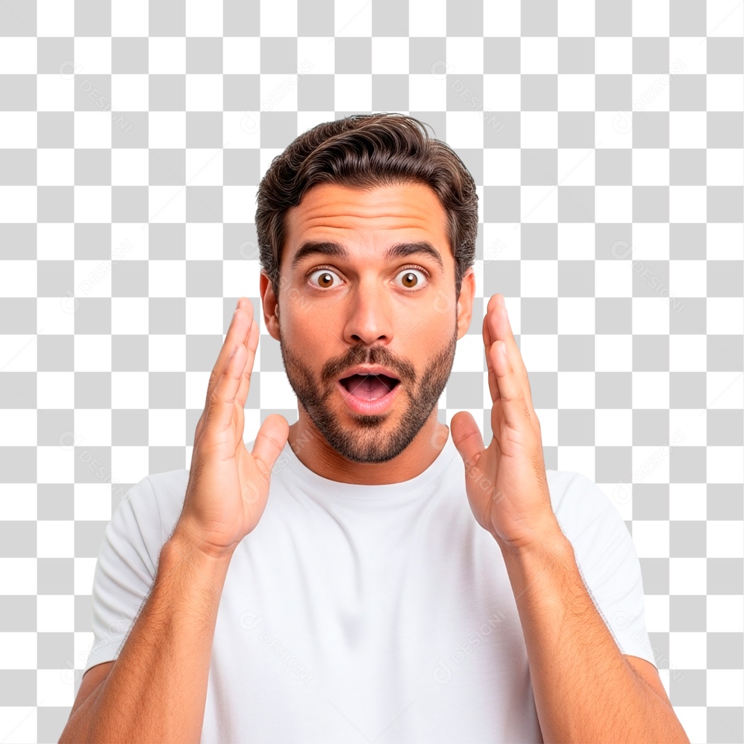 Homem Assustado PNG Transparente