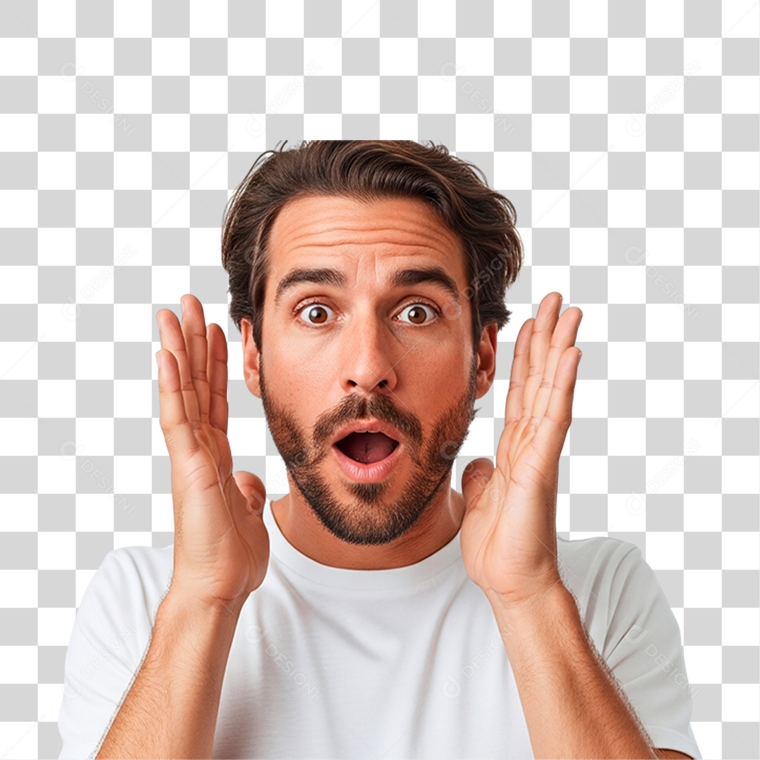 Homem Assustado PNG Transparente