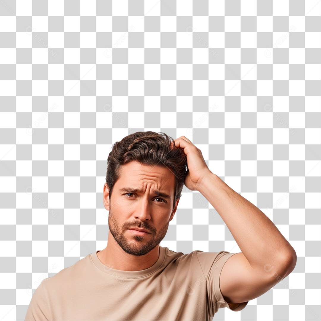 Homem Pensando PNG Transparente