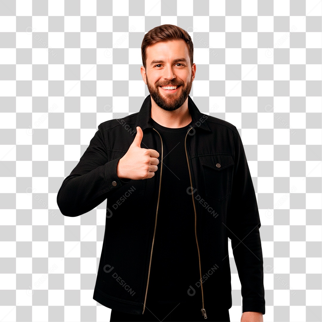 Homem Fazendo Sinal de Beleza PNG Transparente