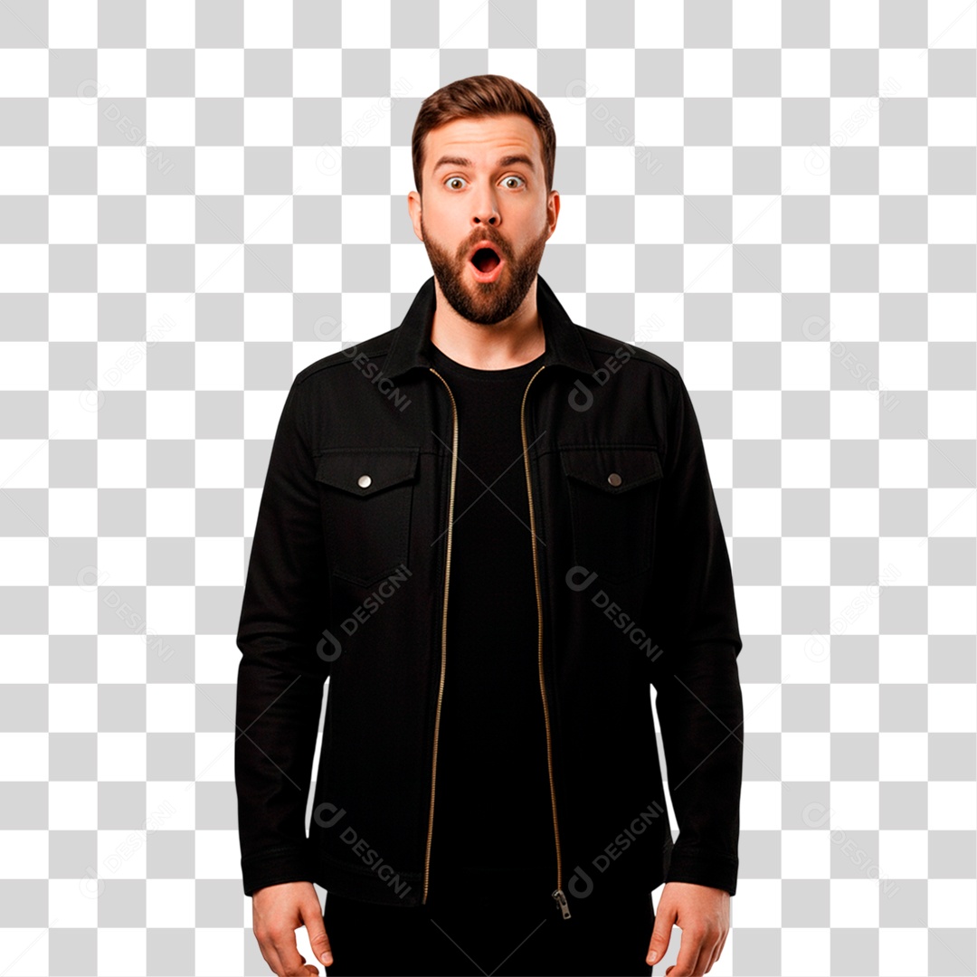 Homem Assustado PNG Transparente