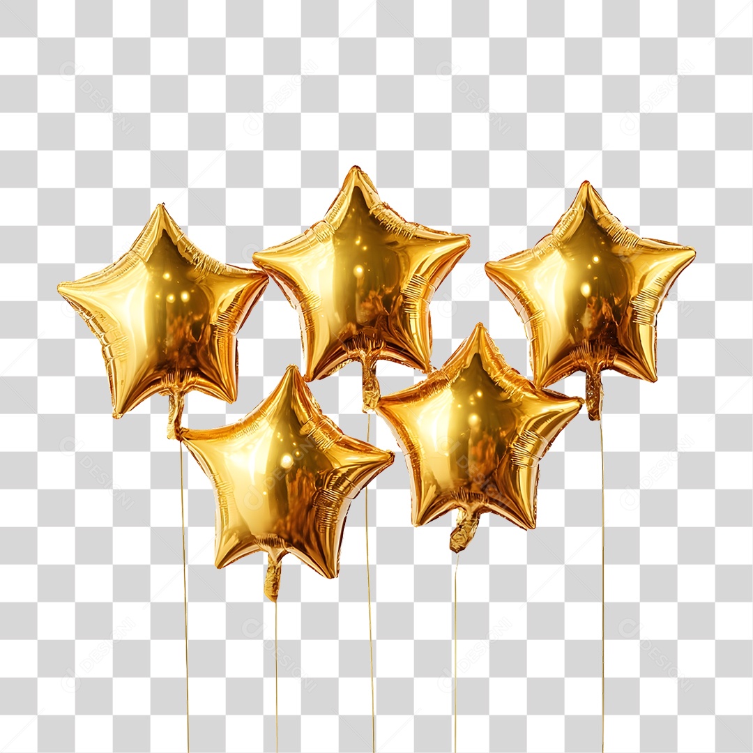 Balões Decoração de Ano Novo PNG Transparente