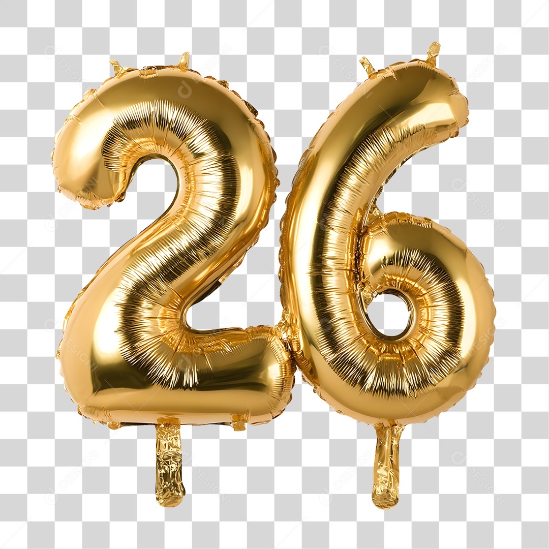 Balão 26 Decoração de Ano Novo PNG Transparente