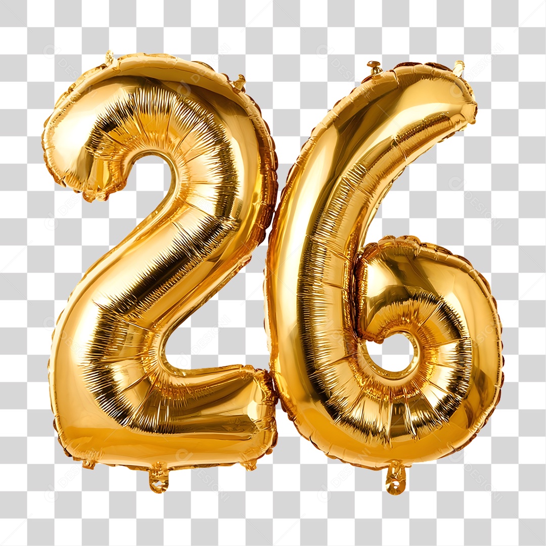 Balão 26 Decoração de Ano Novo PNG Transparente