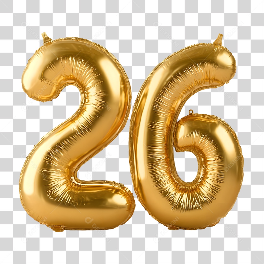 Balão 26 Decoração de Ano Novo PNG Transparente