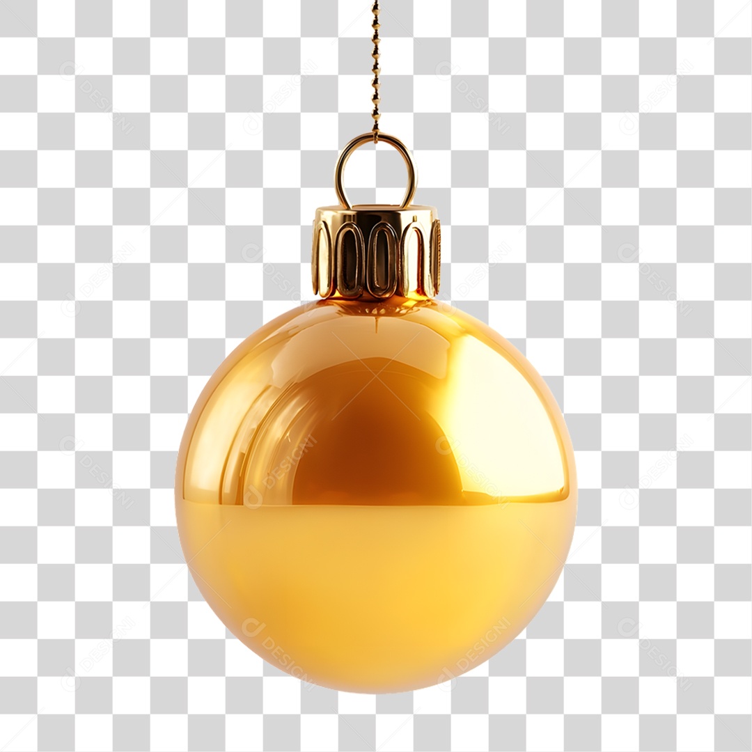 Elemento 3D Bola Decoração de Ano Novo PNG Transparente