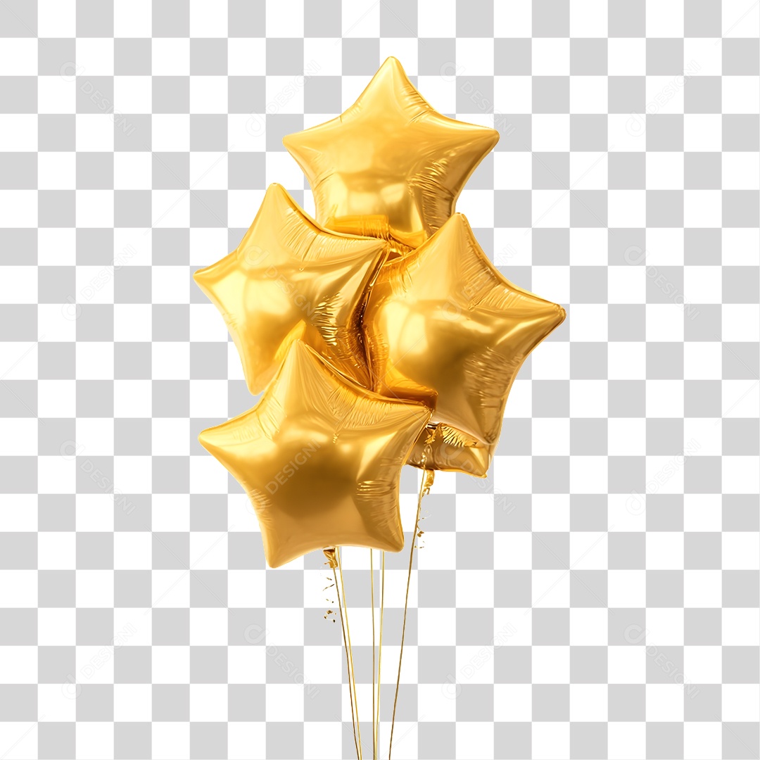 Elemento 3D Balões Decoração de Ano Novo PNG Transparente