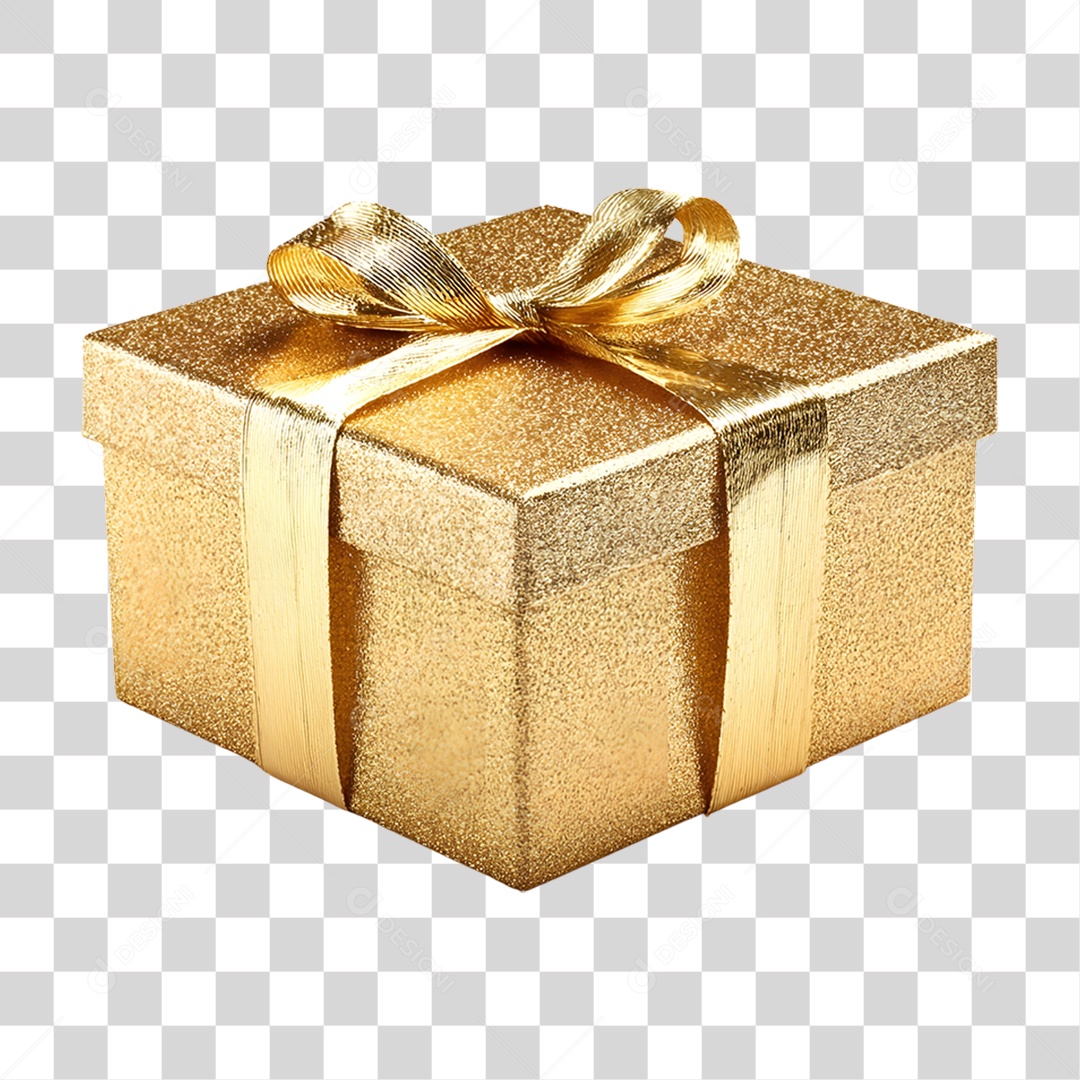 Caixa de Presente Decoração de Ano Novo PNG Transparente