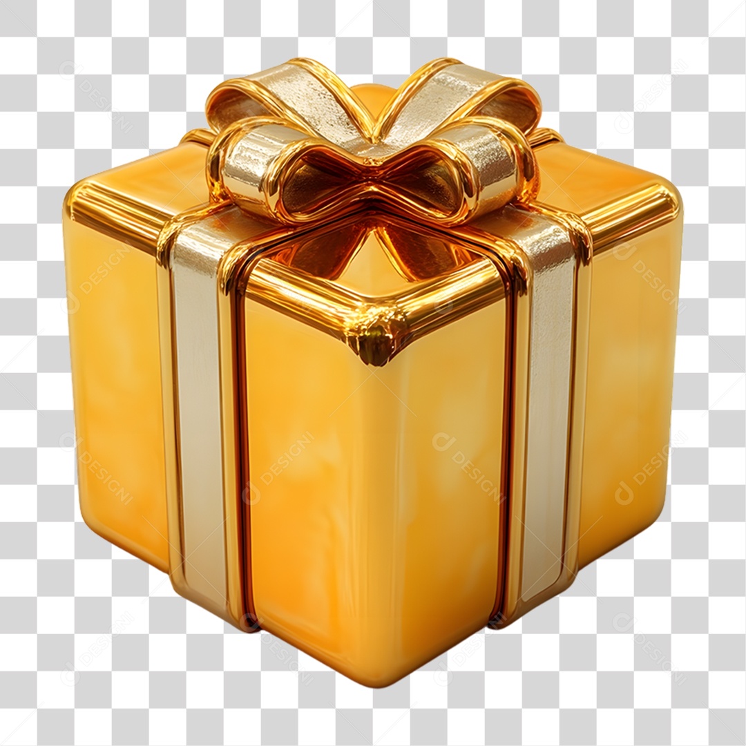 Caixa de Presente Decoração de Ano Novo PNG Transparente