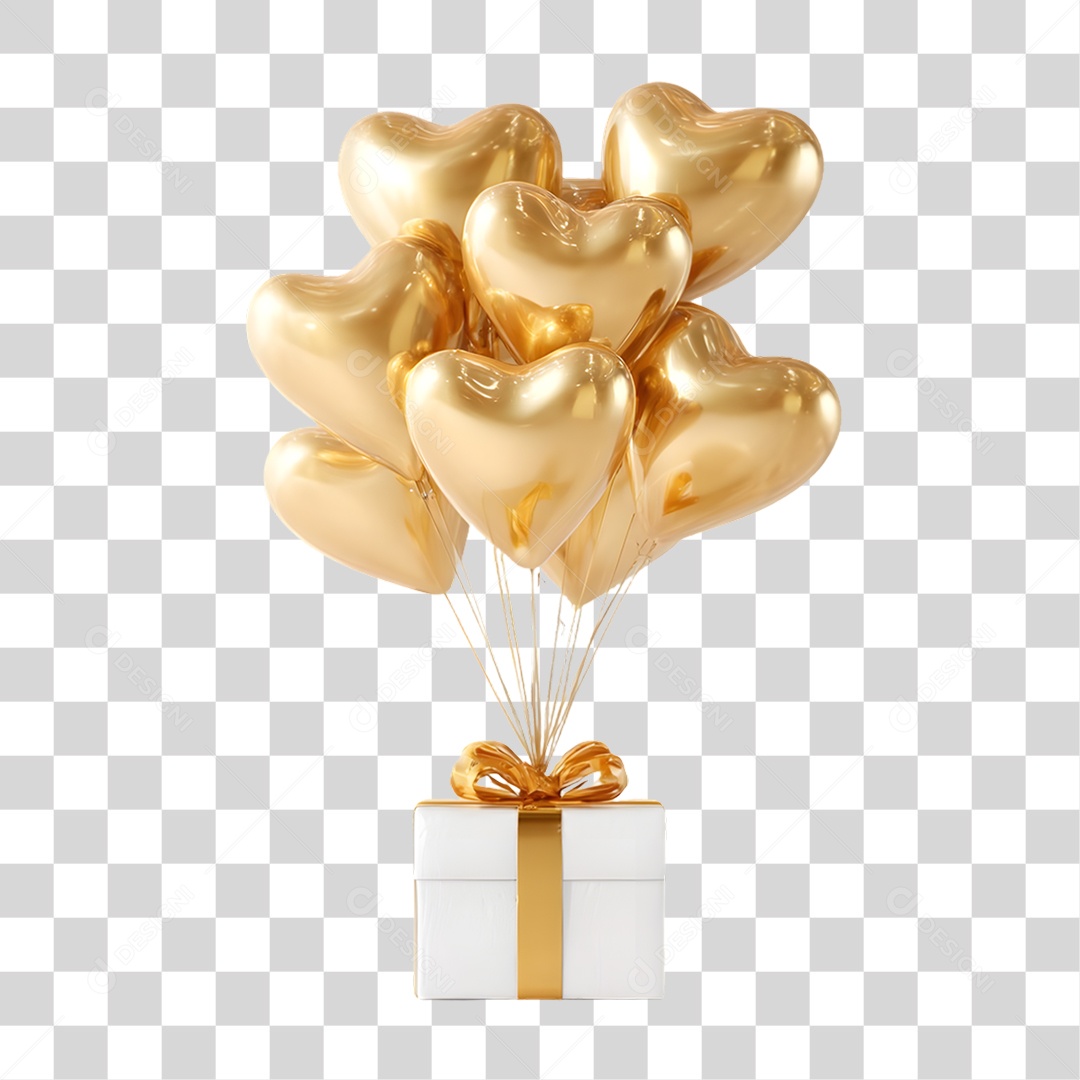 Balões Decoração de Ano Novo PNG Transparente