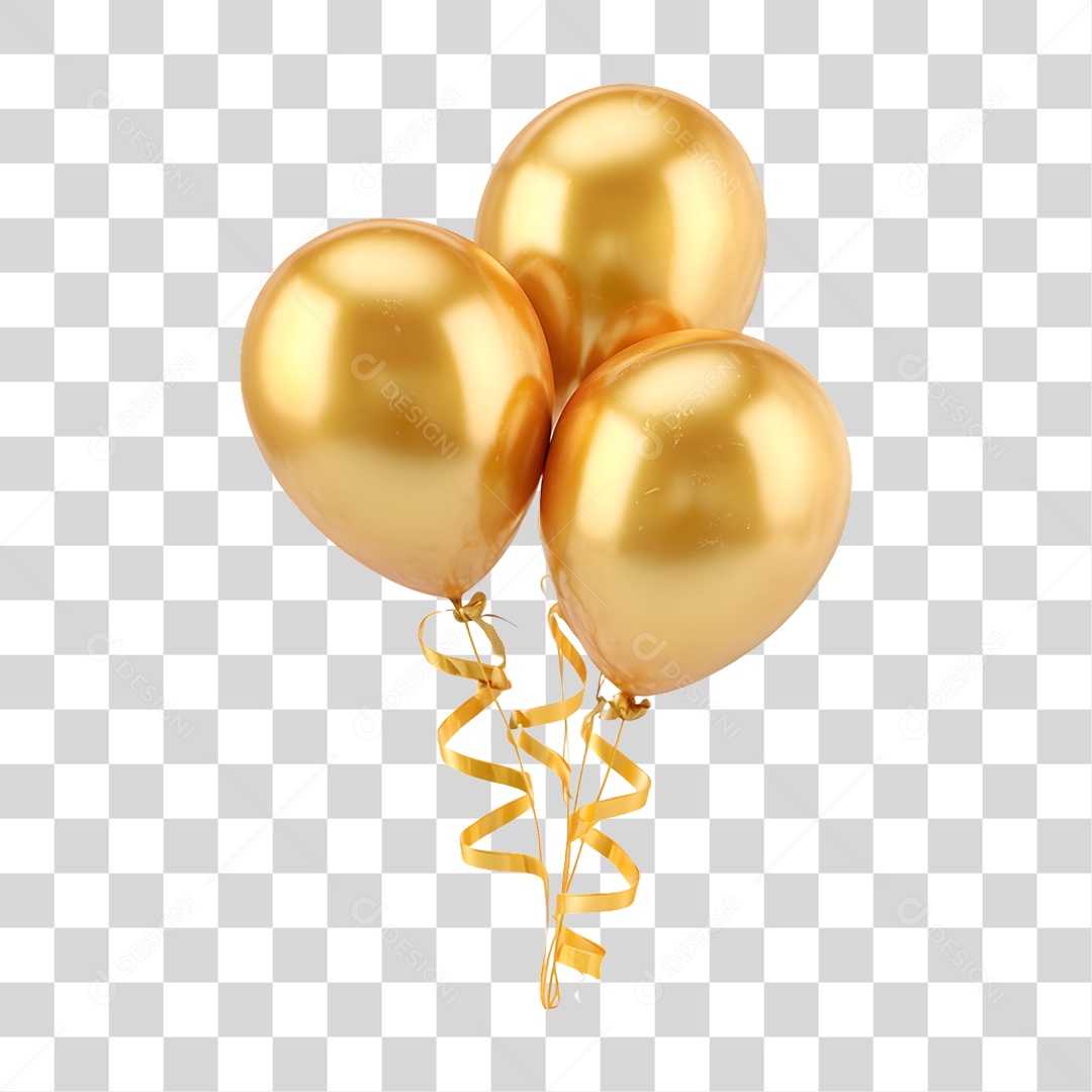 Balões Decoração de Ano Novo PNG Transparente