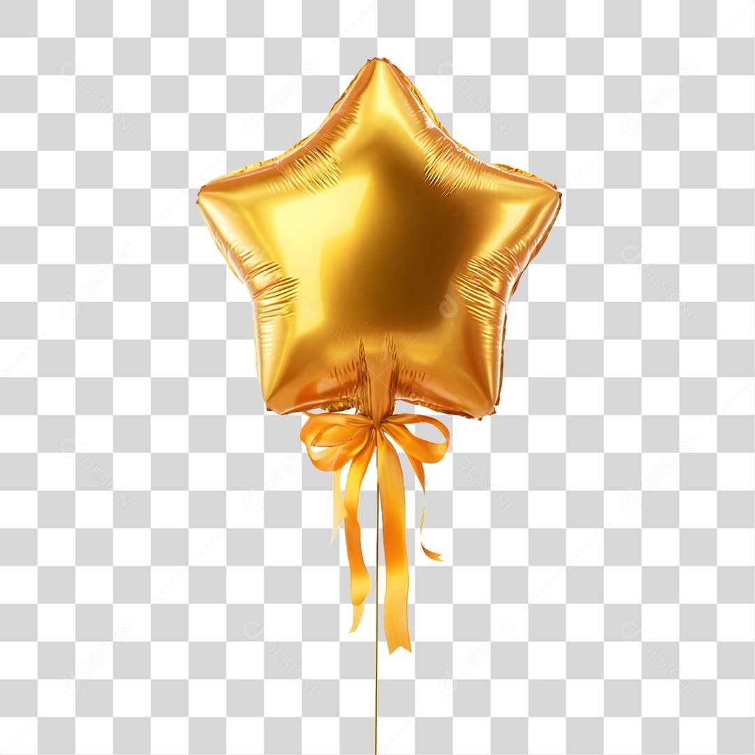 Balão Estrela Decoração de Ano Novo PNG Transparente