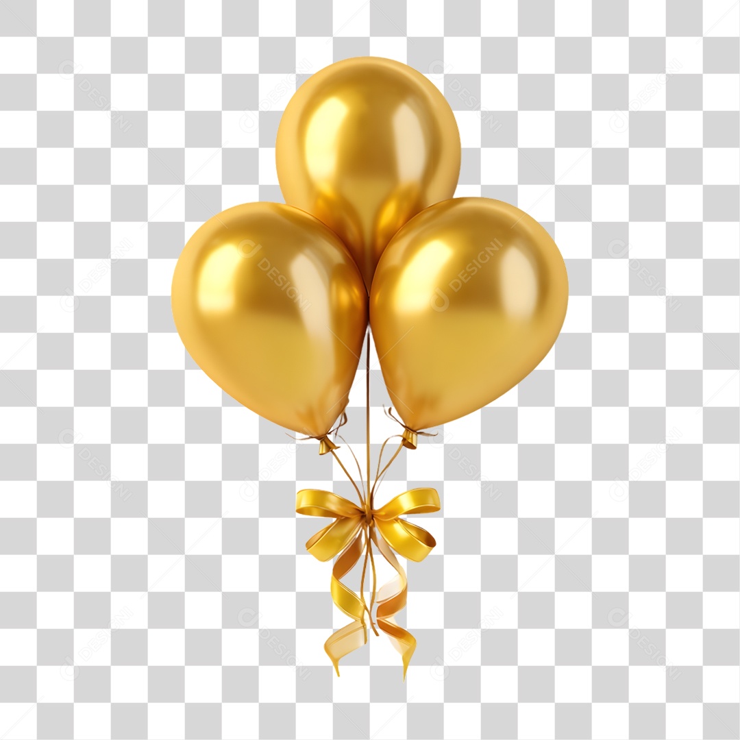 Balões Decoração de Ano Novo PNG Transparente