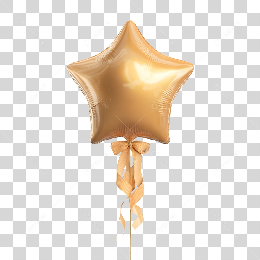 Balão Estrela Decoração de Ano Novo PNG Transparente