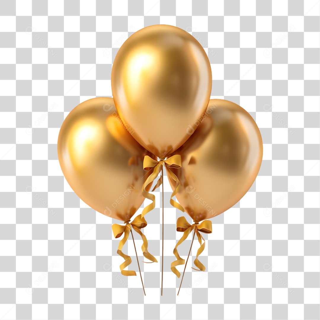 Balões Decoração de Ano Novo PNG Transparente