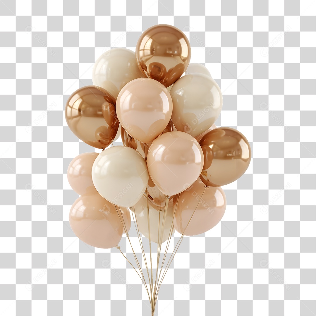 Balões Decoração de Ano Novo PNG Transparente