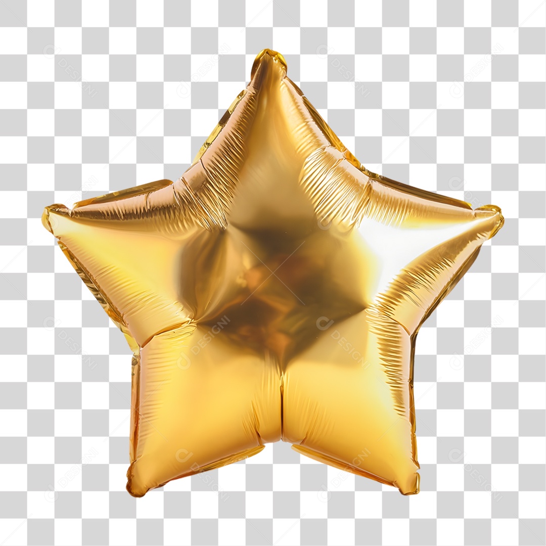 Balão Estrela Decoração de Ano Novo PNG Transparente