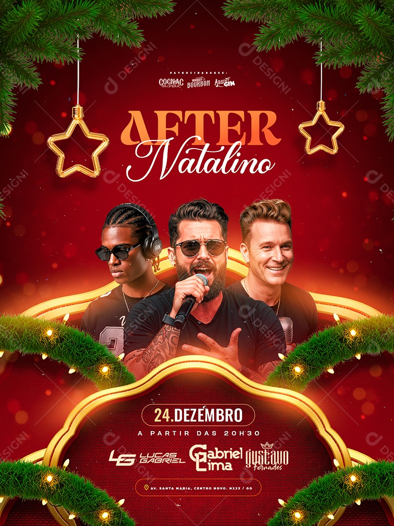 Flyer Próximos Shows After Natalino Social Media PSD Editável