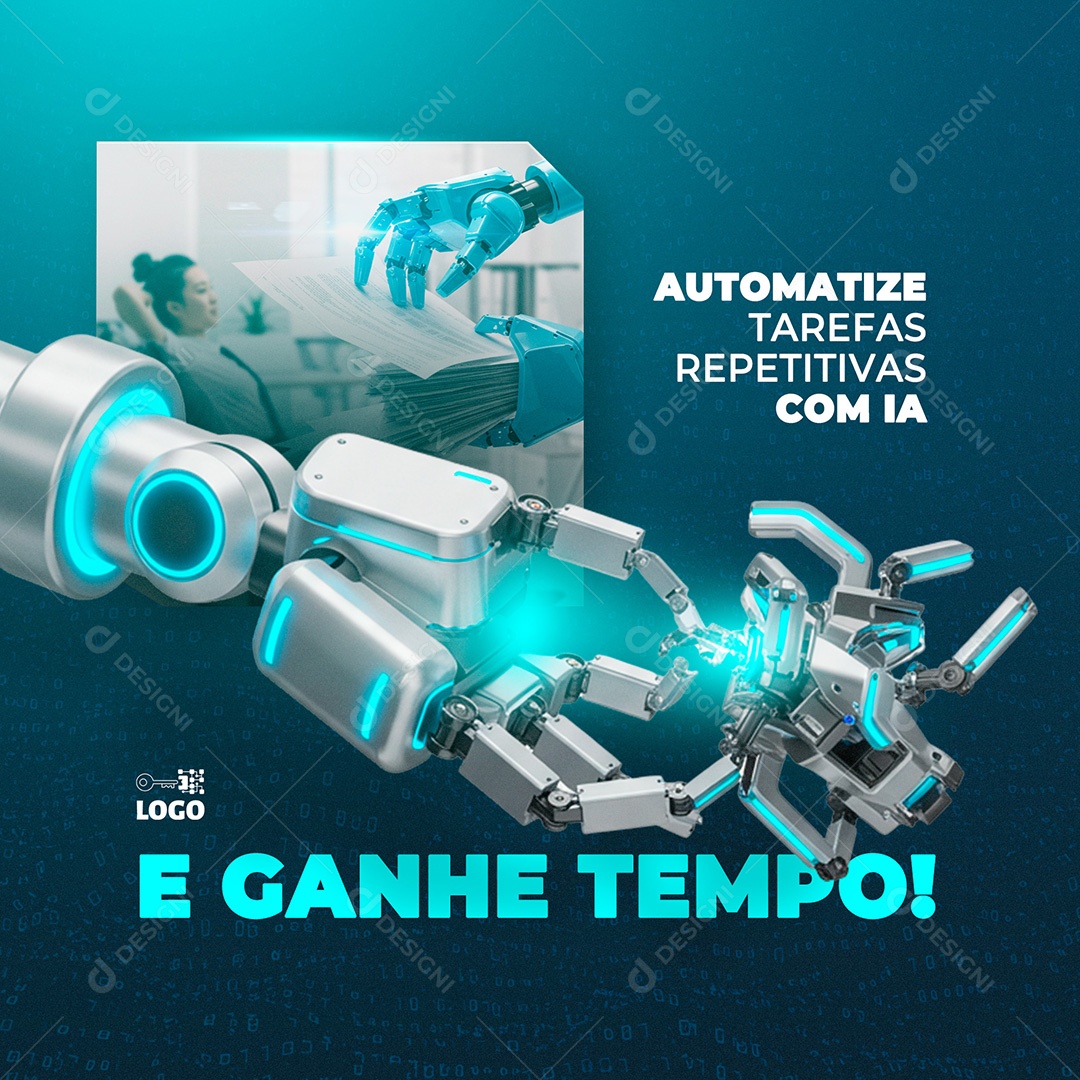 Artificial Inteligente Template Social Media PSD Editável