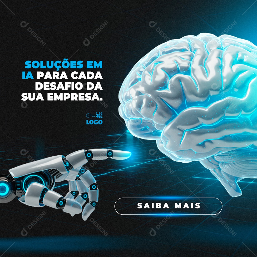Artificial Inteligente Template Social Media PSD Editável