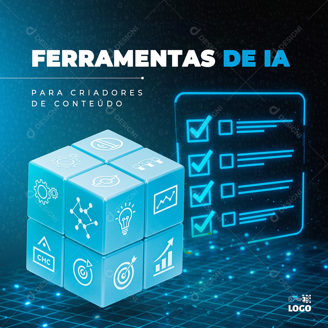 Artificial Inteligente Template Social Media PSD Editável