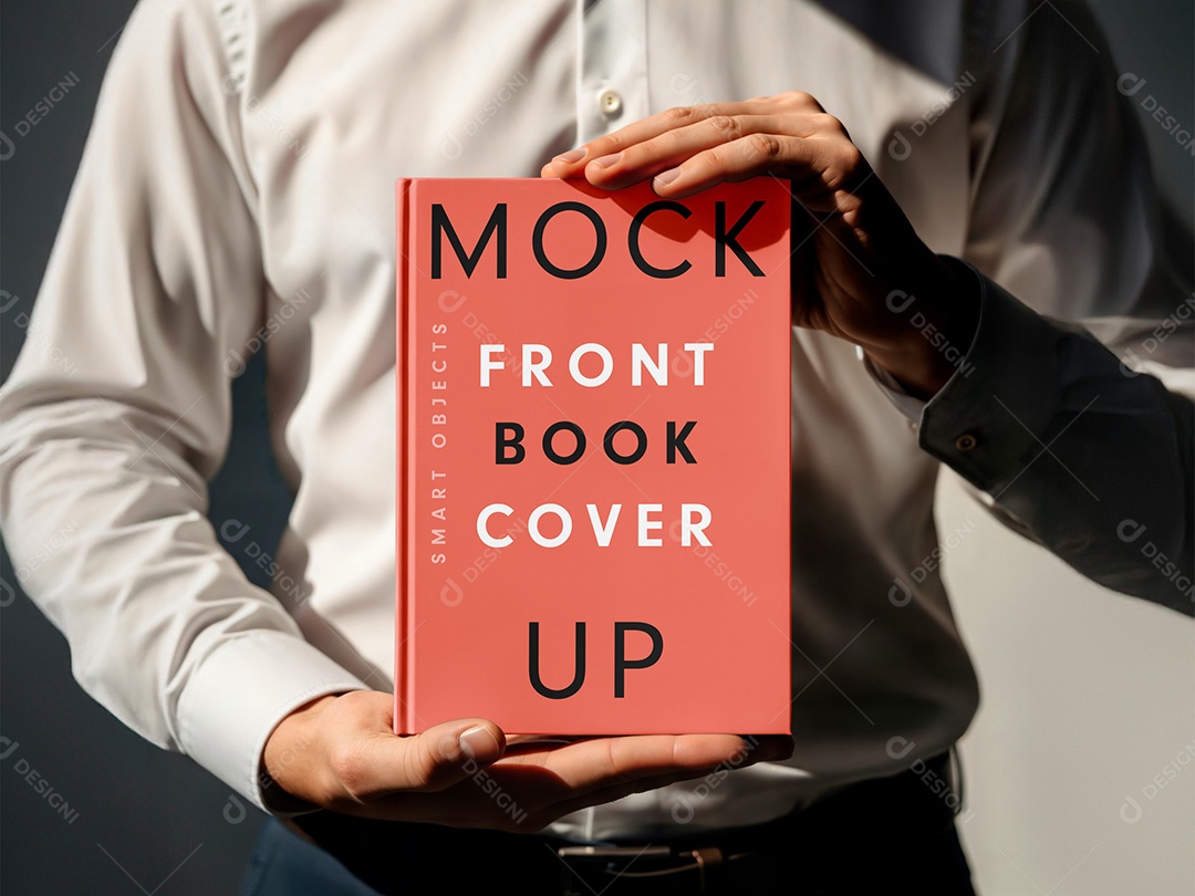 Homem Segurando um Livro de Capa Dura PSD