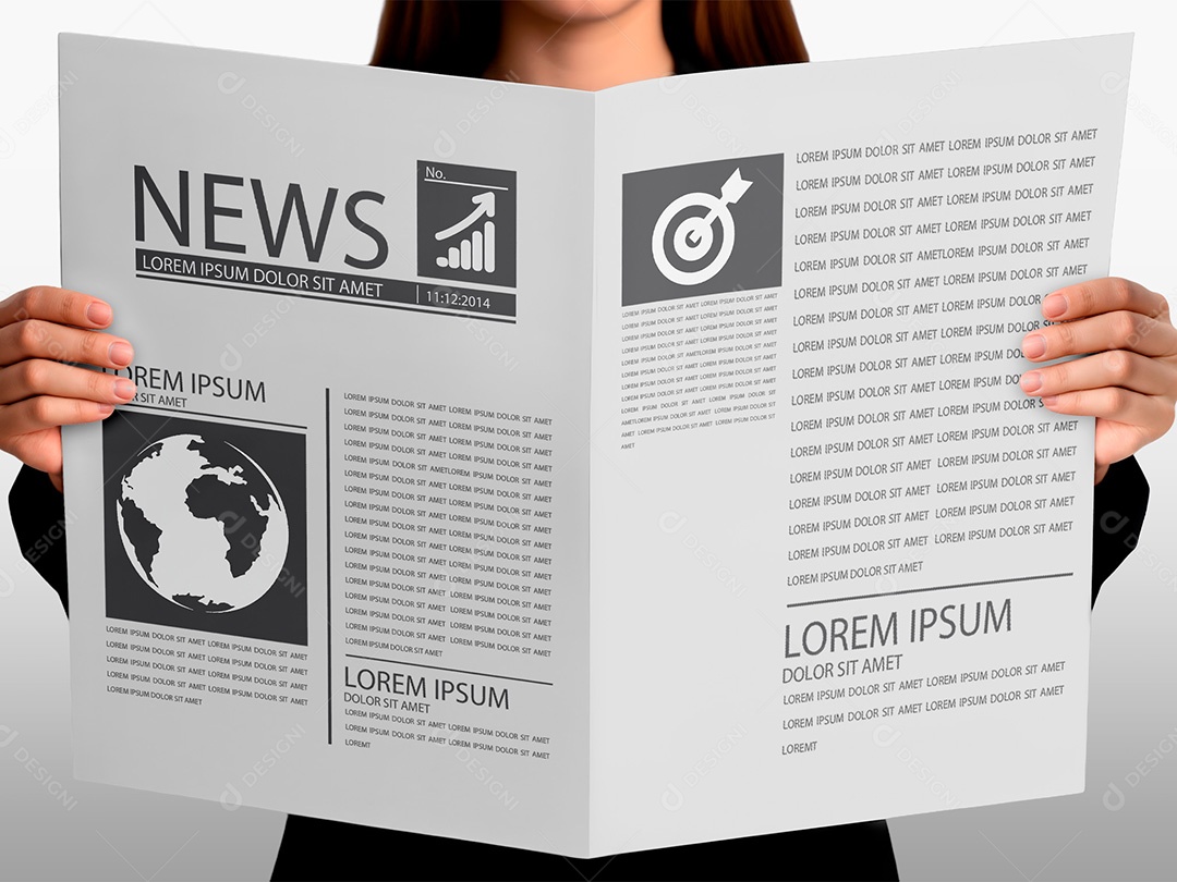 Maquete de Jornal Mockup PSD