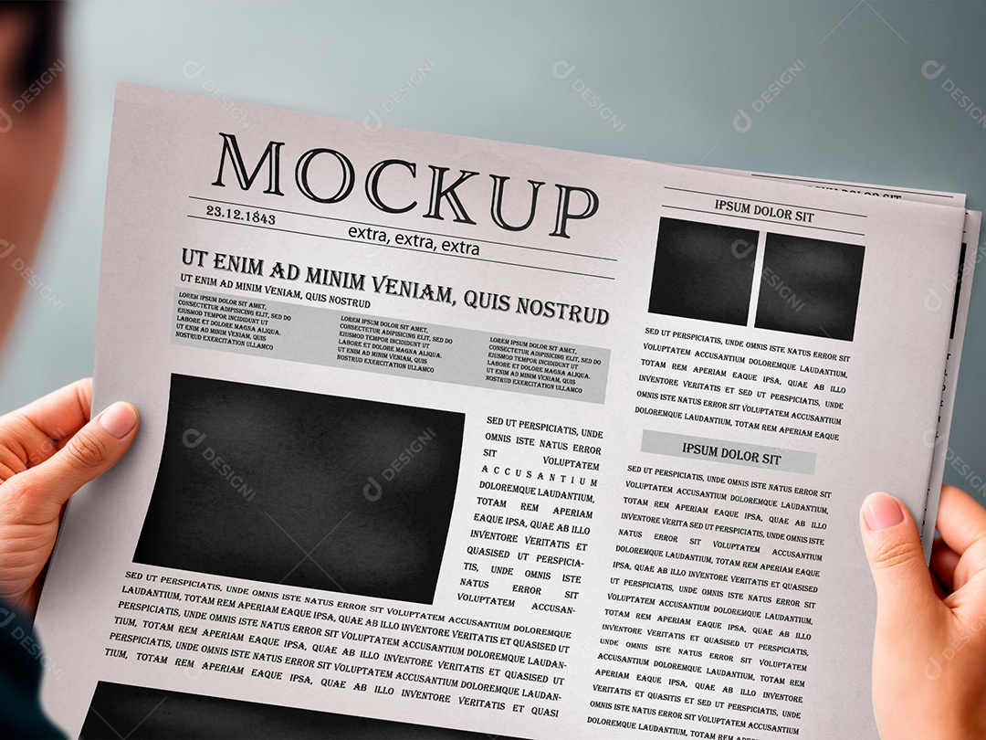Maquete de Jornal Mockup PSD