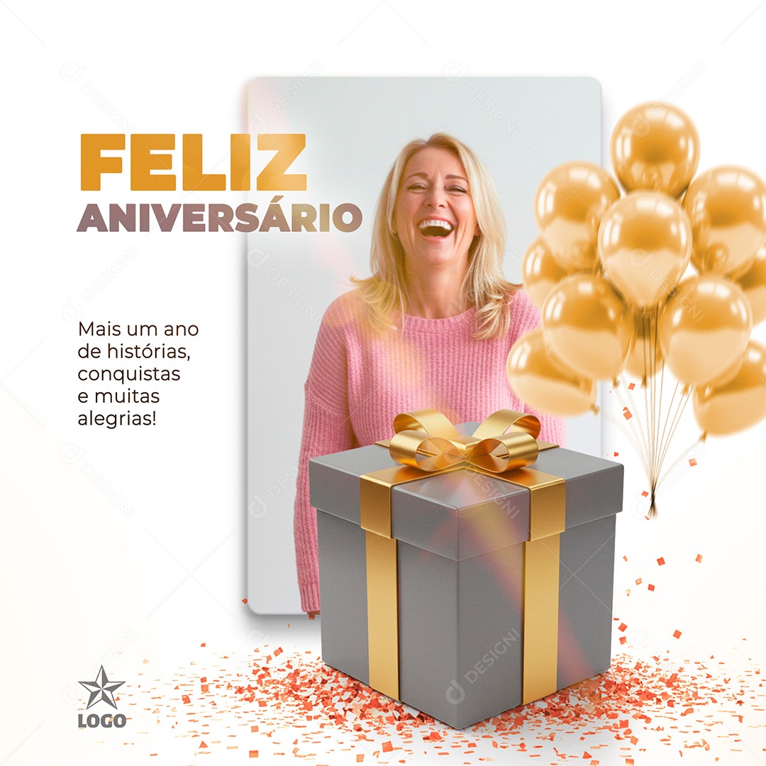 Modelo Para Publicação de Feliz Aniversário Nas Redes Sociais