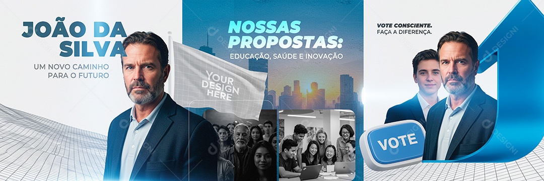 Modelo De Carrossel Para Redes Sociais Para Publicação De Campanha Política