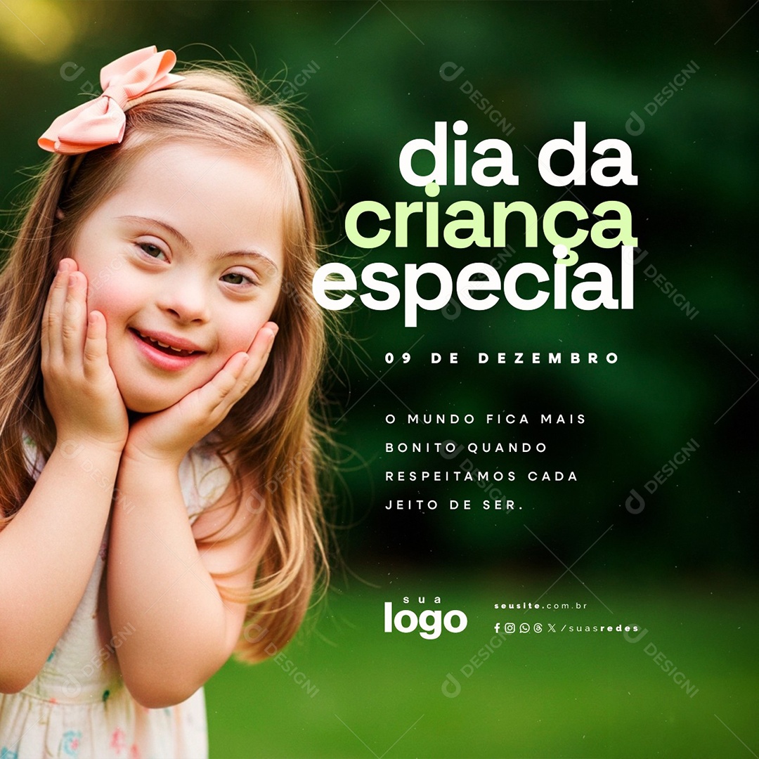 Dia da Criança Especial 09 de Dezembro o  Mundo Fica Mais Bonito Social Media PSD Editável