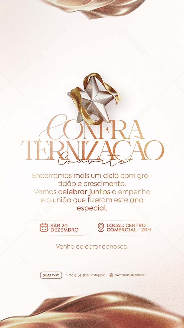 Story Convite de Confraternização Social Media PSD Editável