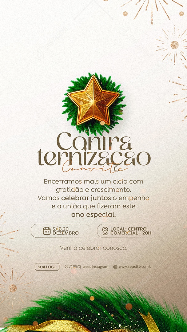 Story Convite de Confraternização Social Media PSD Editável