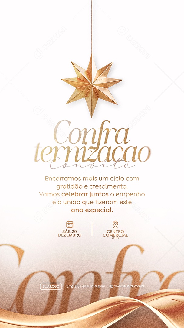 Story Convite de Confraternização Social Media PSD Editável