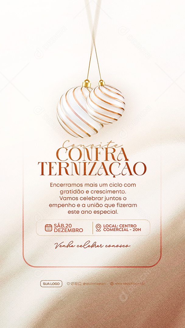 Story Convite de Confraternização Social Media PSD Editável