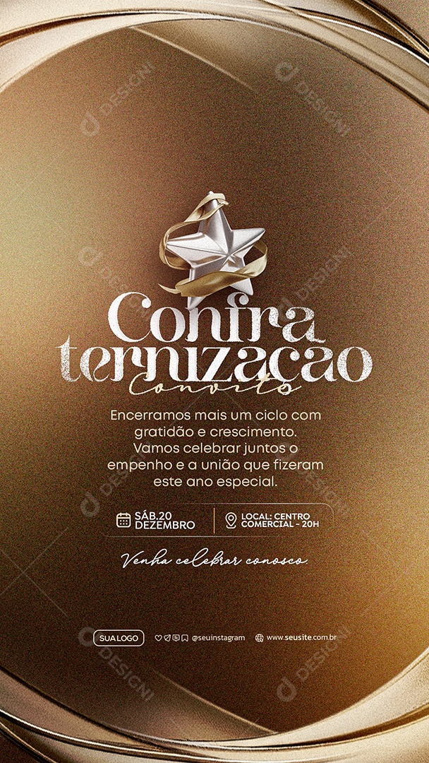 Story Convite de Confraternização Social Media PSD Editável