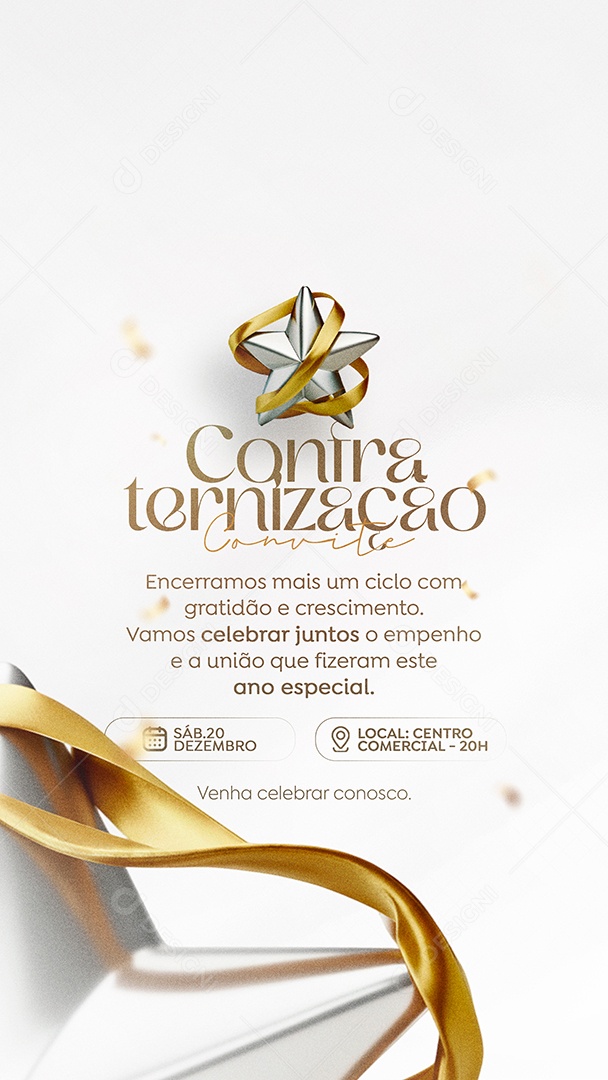 Story Convite de Confraternização Social Media PSD Editável